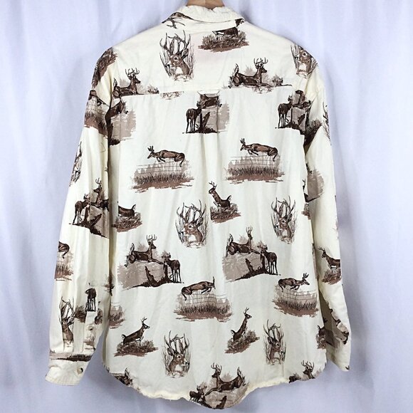 Field Tested Outdoor Life Mens XL Shirt Deer Buck Hunting Long Sleeve Button Up - Picture 2 of 5